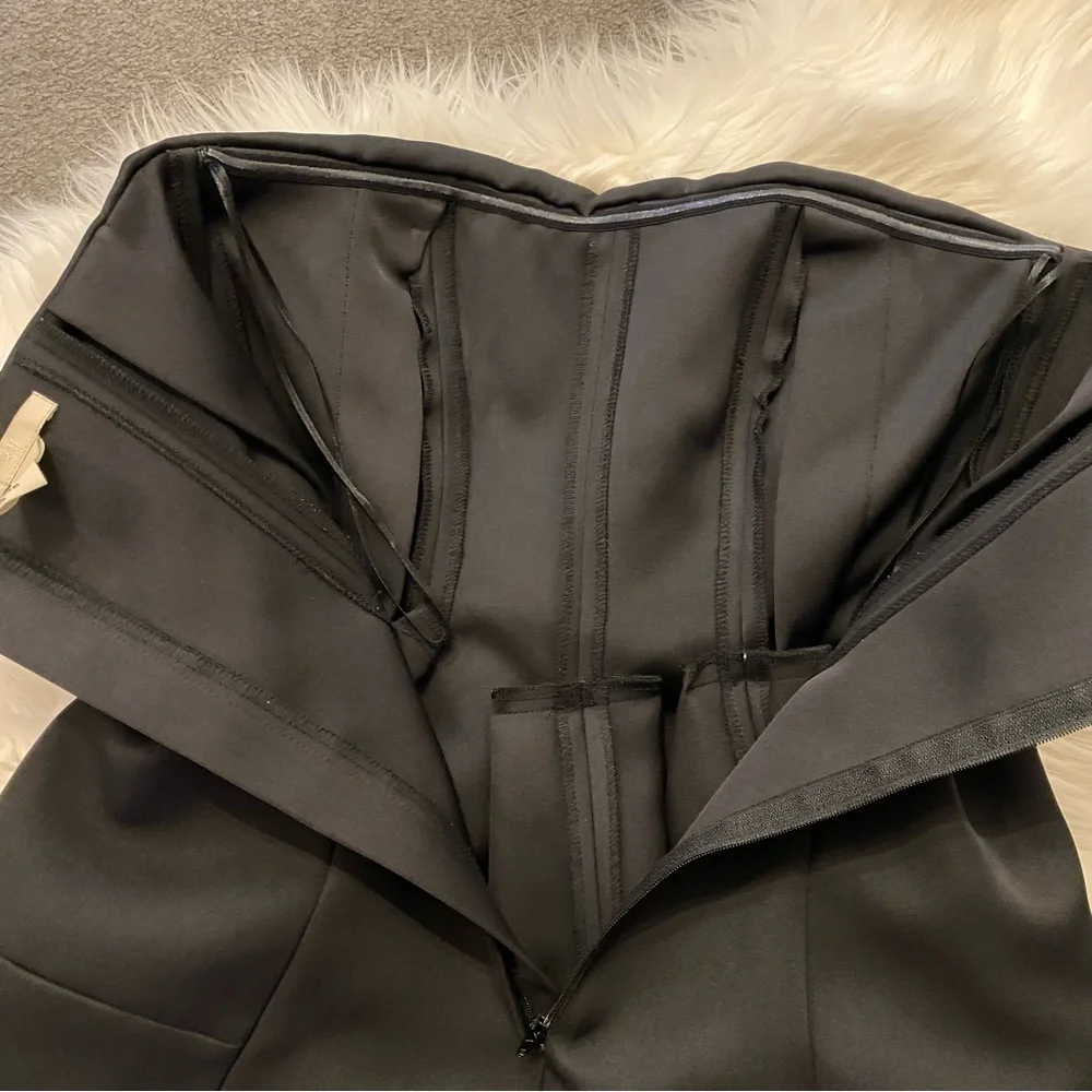 Elegant Black Strapless Formal Romper - Picture 4 of 7